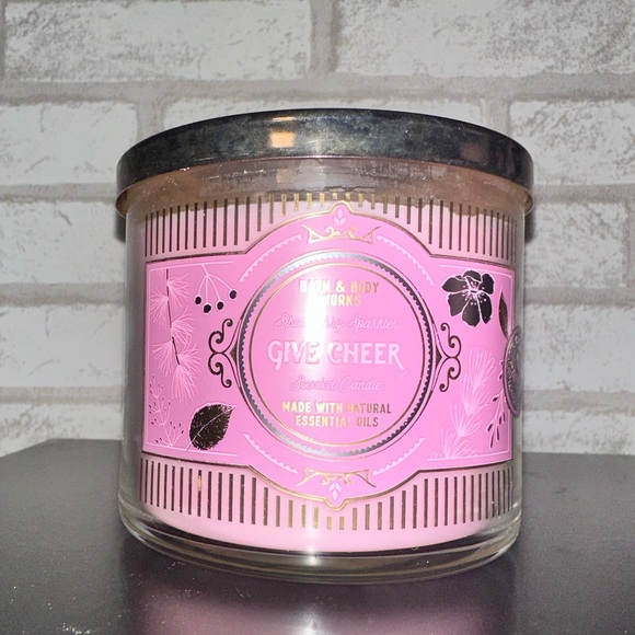 Bath & Body Works Other - Bath and Body Works GIVE CHEER Strawberry Sparkler 3-wick candle
